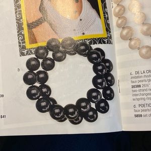 7B Premier Designs “Have a Ball” stretch bracelets.
